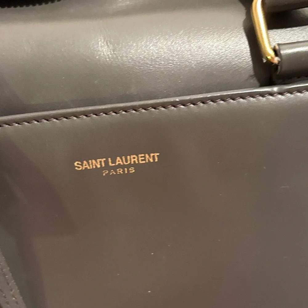 Saint Laurent Charcoal Duffel Bag